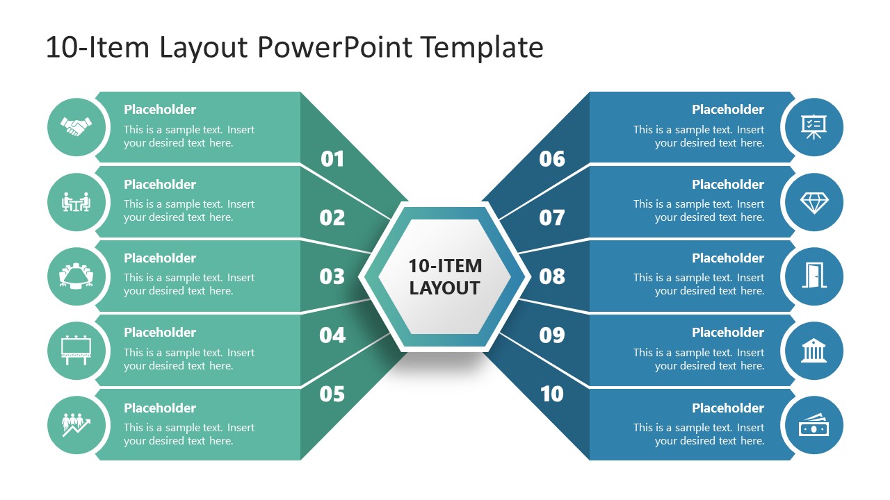 10-Item Layout Template for PowerPoint 
