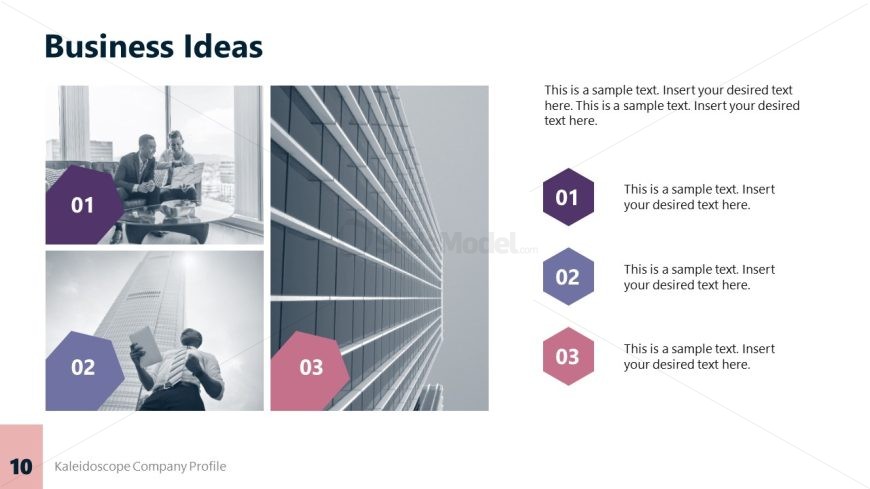 Kaleidoscope Company Profile Slide for Presentation 