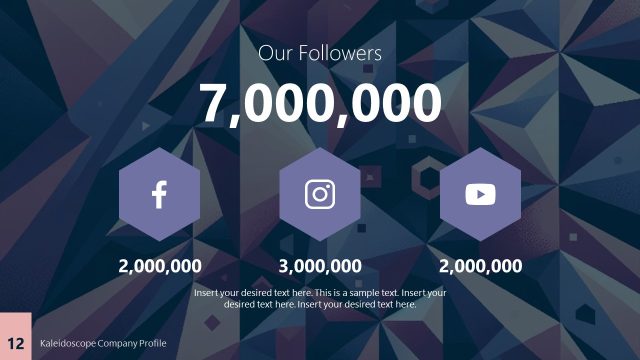 Our Followers Slide for Company Profile Slide Template
