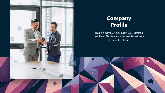 Editable Kaleidoscope Company Profile PPT Template