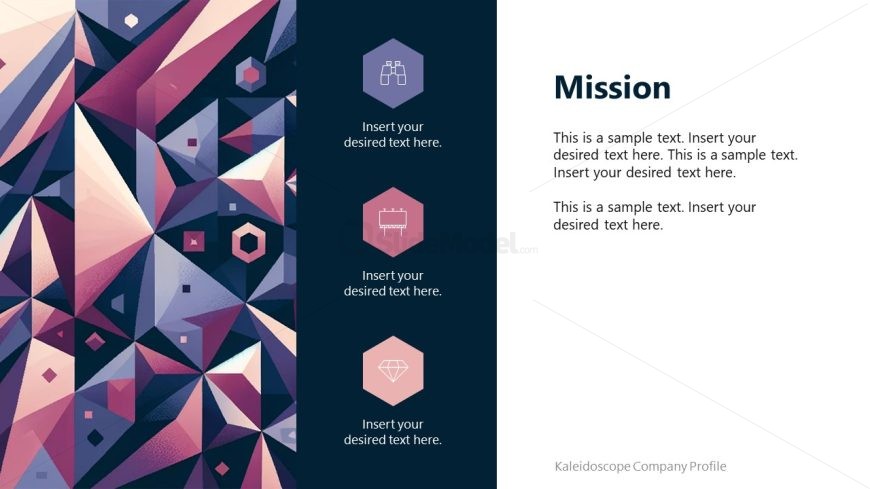PPT Template for Kaleidoscope Company Profile Presentation 