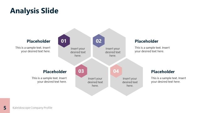 Analysis Slide for Kaleidoscope Company Profile Template