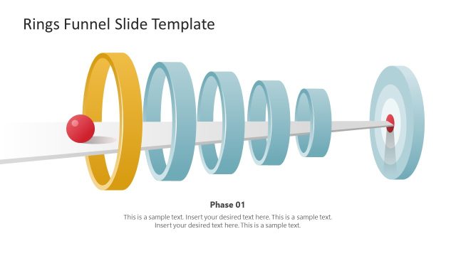 Editable Rings Funnel with Goal Target PPT Template