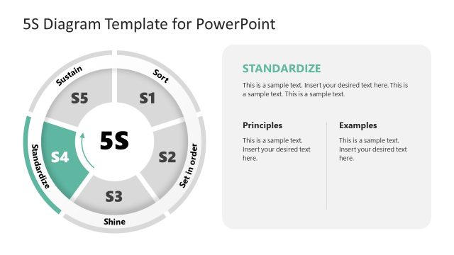 S4 Standardize Slide – 5S Diagram Template PowerPoint