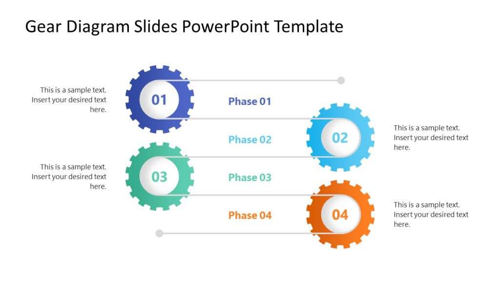Four Gears Diagram PowerPoint Slide - SlideModel