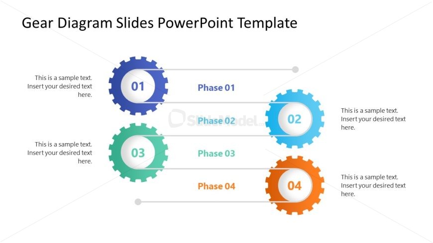 Four Gears Diagram Presentation Slide 