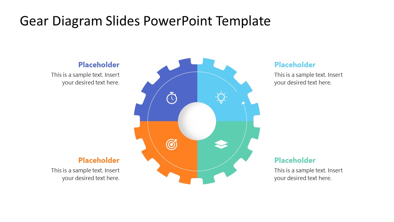 Gear Diagram Slides PowerPoint Template