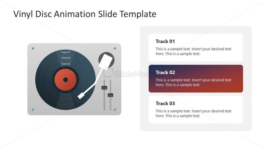 Editable Vinyl Disc Animation PPT Template