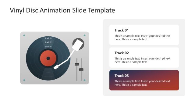 Customizable Vinyl Disc Animation PPT Template