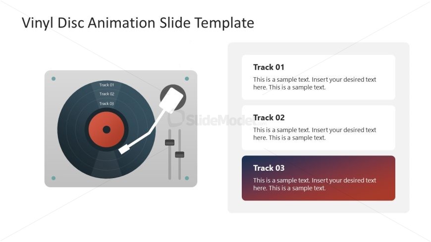 Vinyl Disc Animation Template Slide 