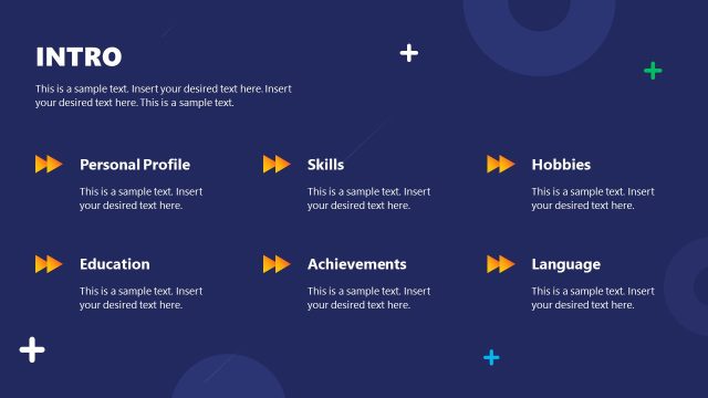 Customizbale Animated Student Intro PPT Template