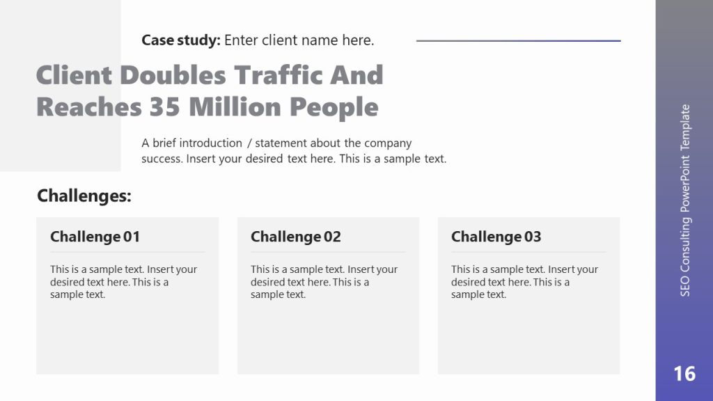 Case Study Slide - SEO Consulting Template - SlideModel