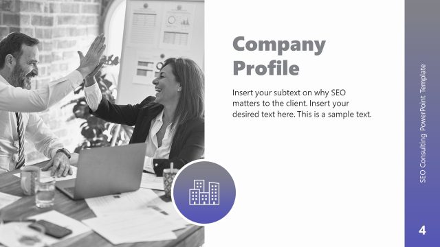Company Profile Slide – SEO Consulting PPT Template