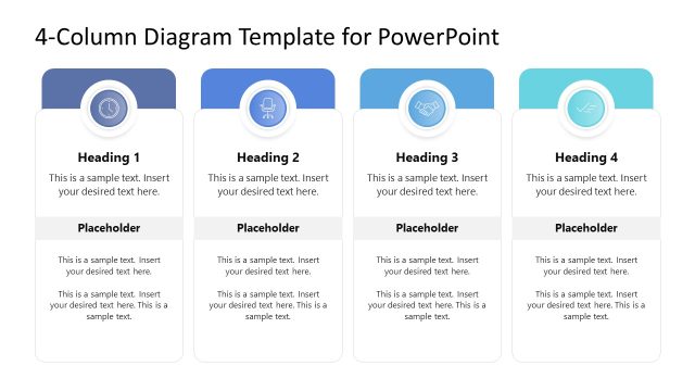 4-Column Diagram Template for PowerPoint