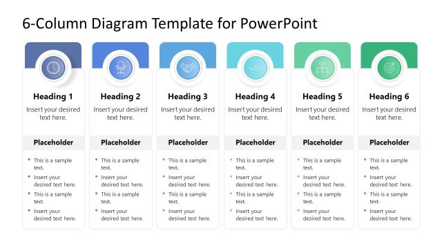 6-Column Diagram PowerPoint Template
