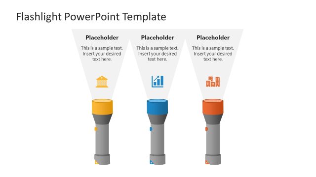 Three Flashlights Diagram Slide