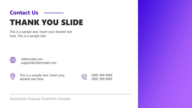 Thank You Slide – Sponsorship Proposal Template