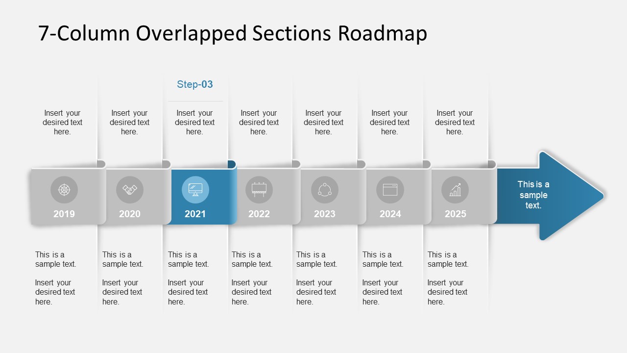 7-Column Overlapped Sections Roadmap