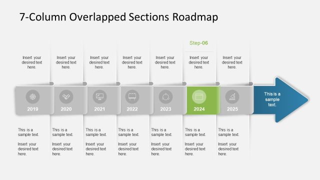 Spotlight Slide – Overlapped Sections PPT Template