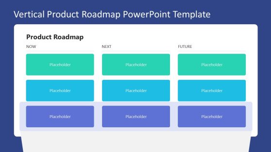 Vertical Product Roadmap PowerPoint Template