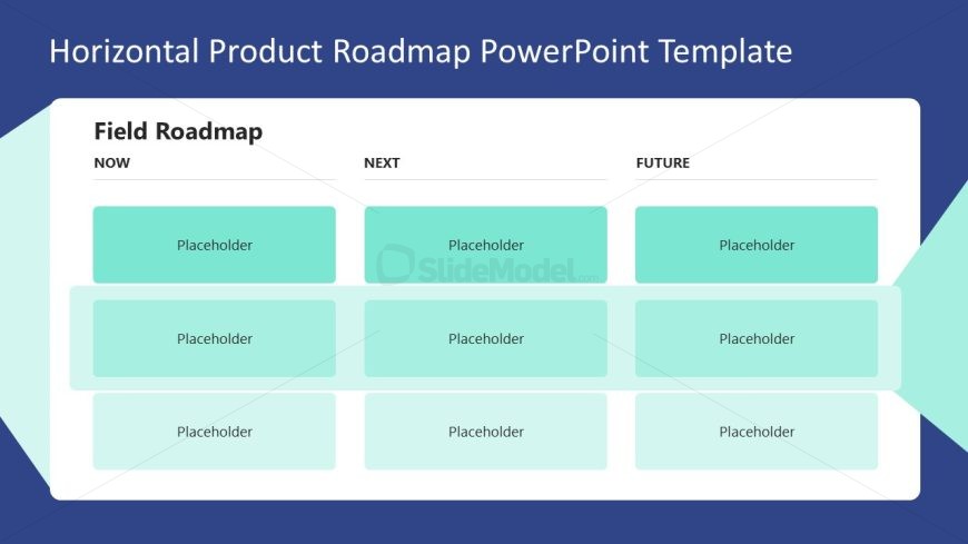 Horizontal Product Roadmap Template for Presentation