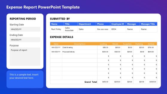 Expense Report PowerPoint Template