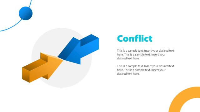 Arrow Diagram Slide for Conflict Presentation