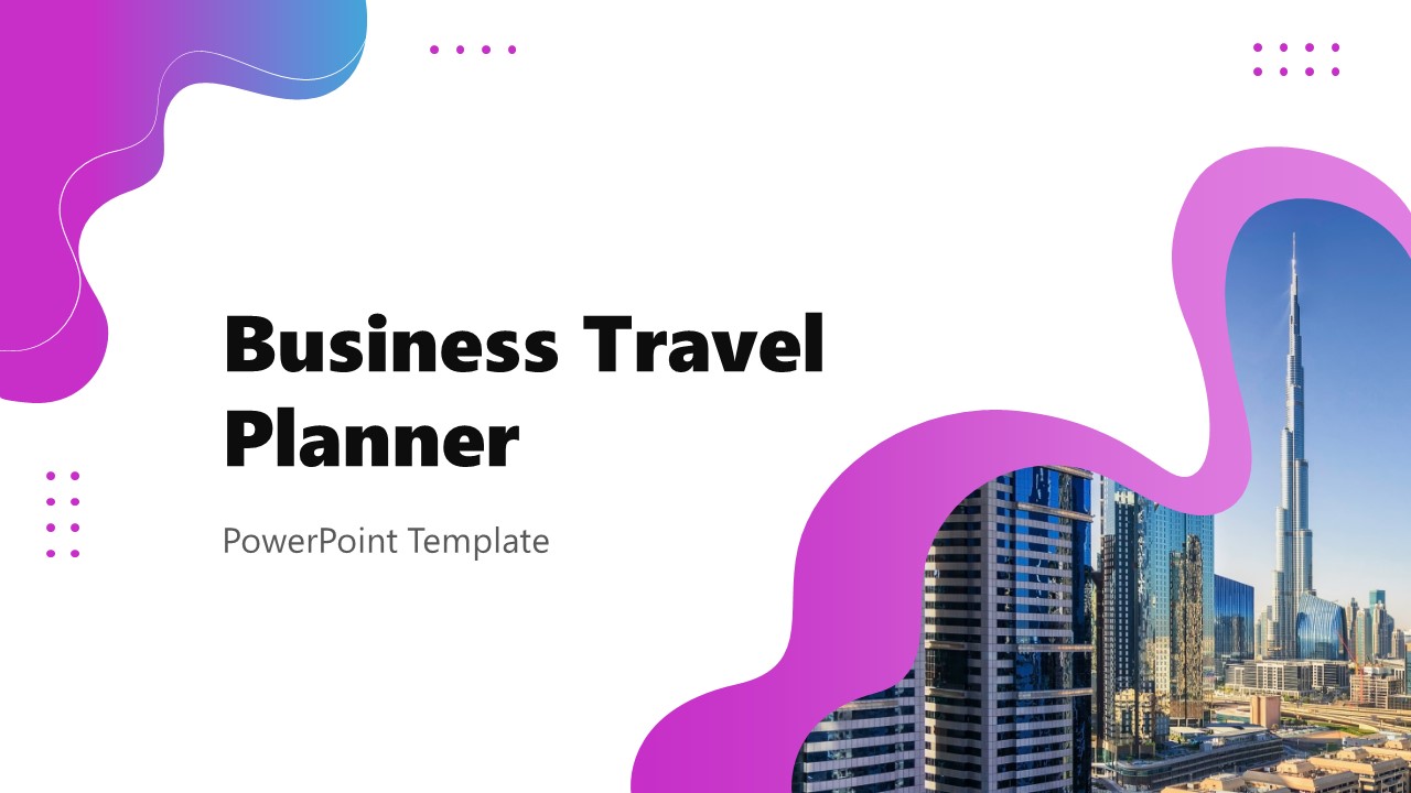 PPT Title Slide for Business Travel Planning