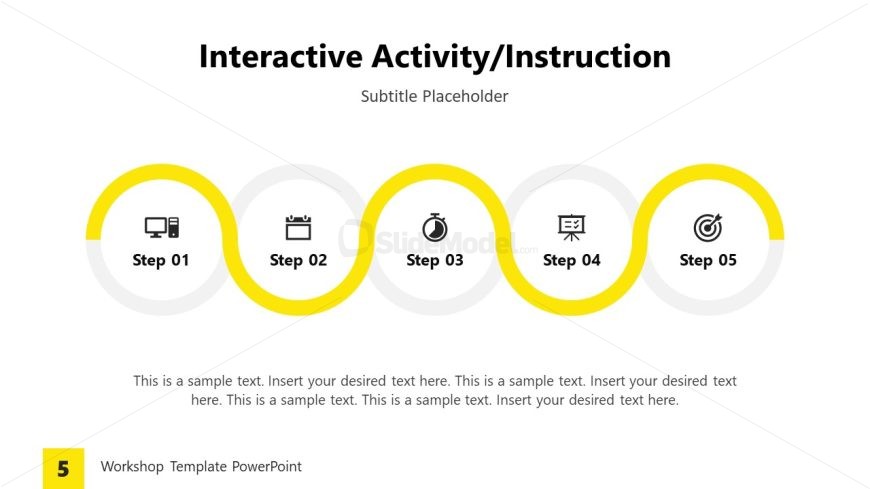 Editable Process Diagram Slide for Activity Outline