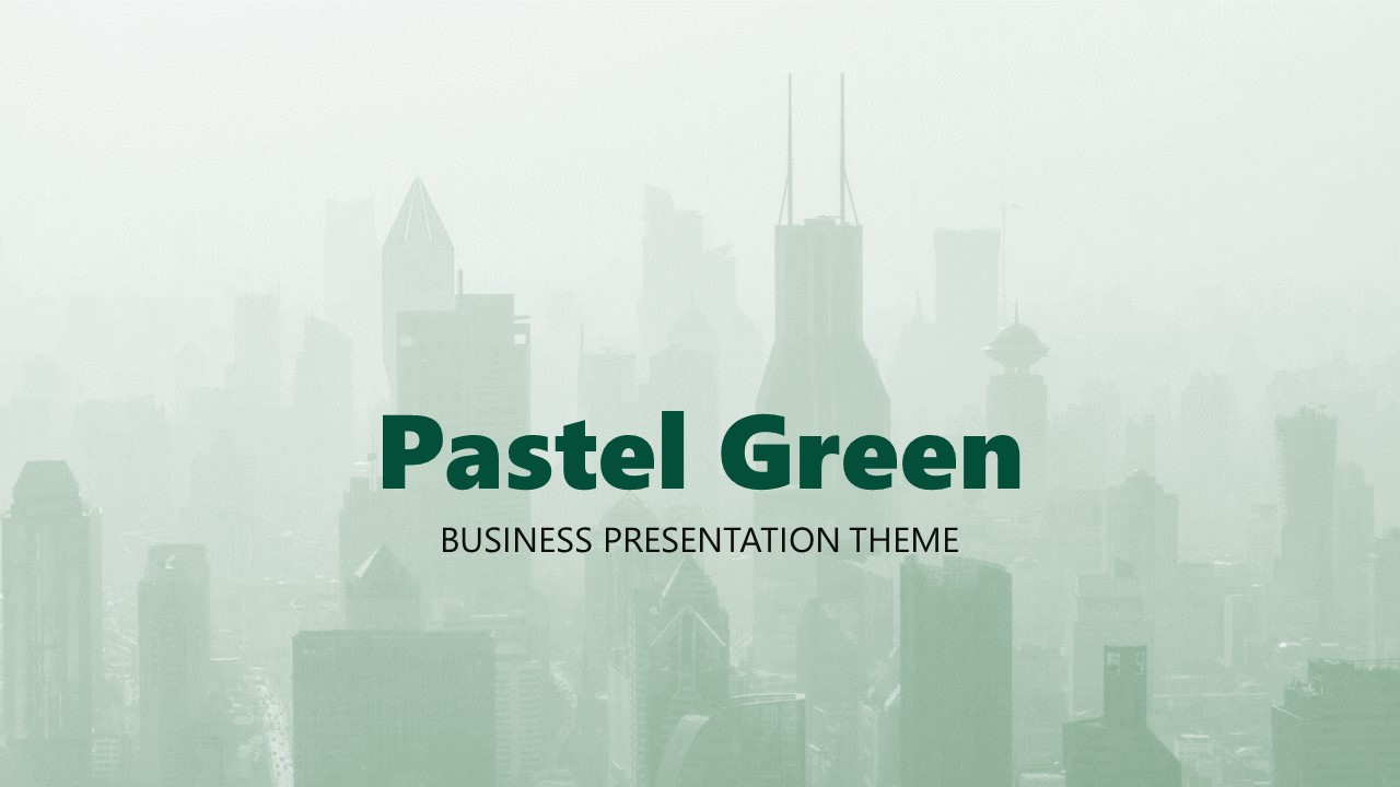 Pastel Green Business PPT Presentation Theme