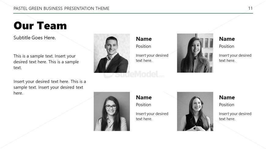 Pastel Green Theme for Business PPT Presentation