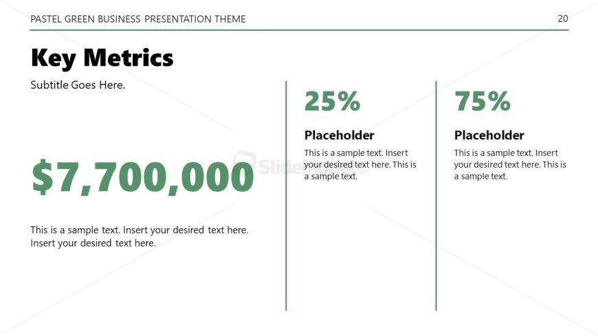 Key Metrics PPT Slide for Presentation