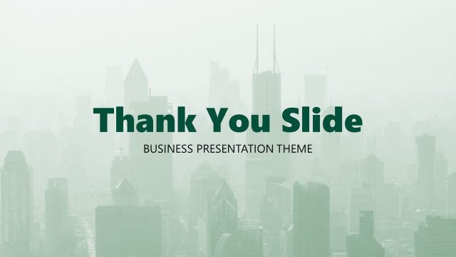 Thank You PowerPoint Slide – Pastel Green PPT Template