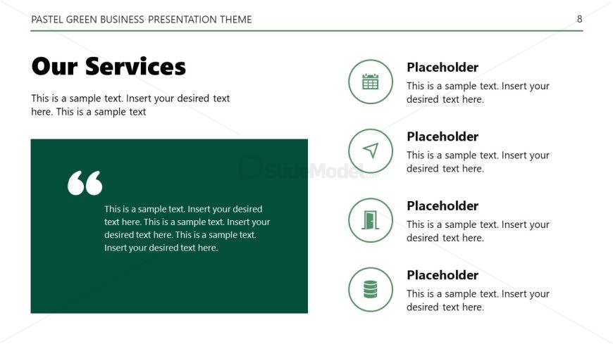 Company Profile PPT Slide with Pastel Green Theme 