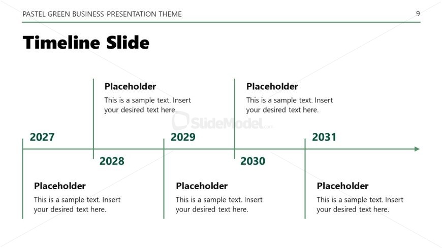 PowerPoint Slide with Pastel Green Theme 