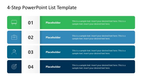 4-Step PowerPoint List Template