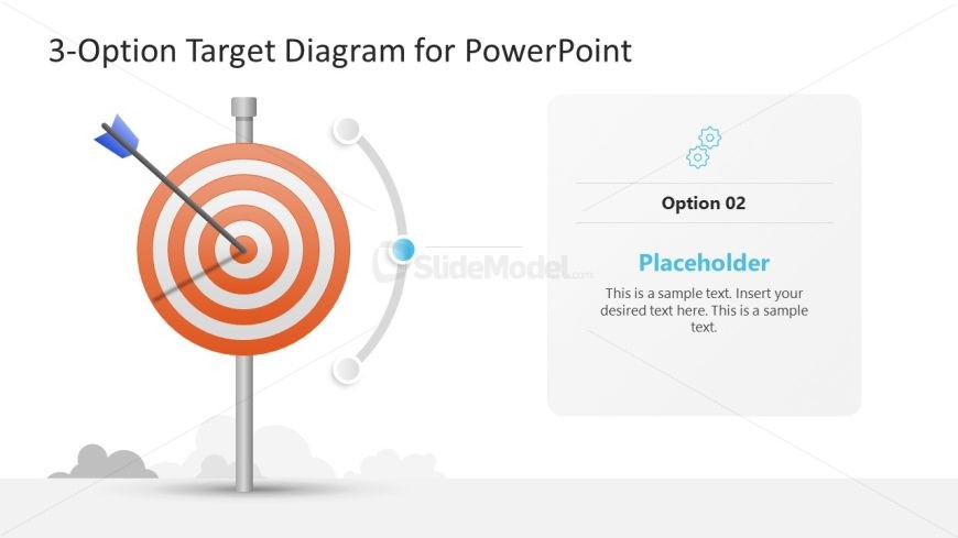 Editable 3-Option Target Diagram PPT Template