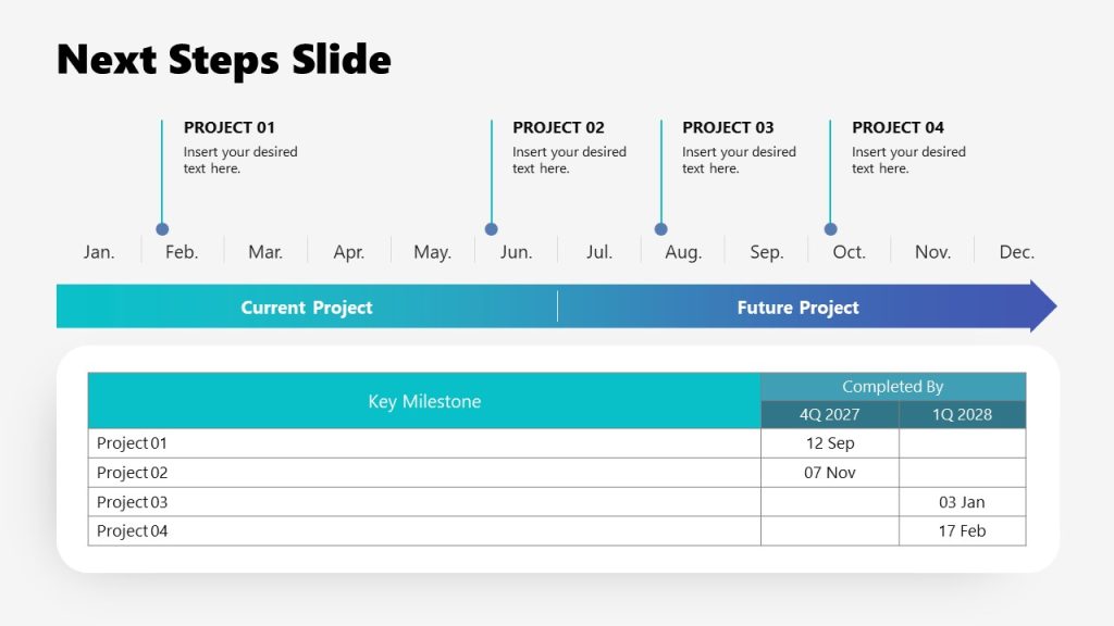 Next Steps PPT Slide Template - SlideModel
