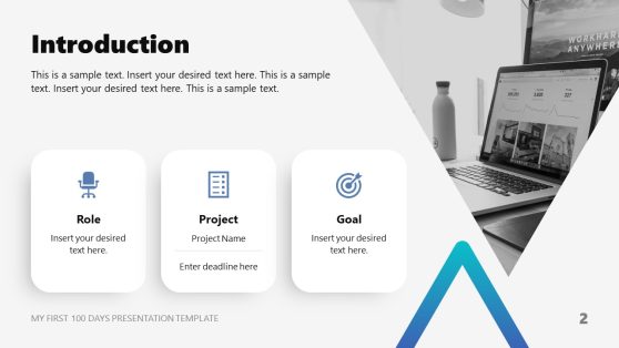 Introduction Slide My First 100 Days Template SlideModel Introduction Slide My First 100 Days Template SlideModel