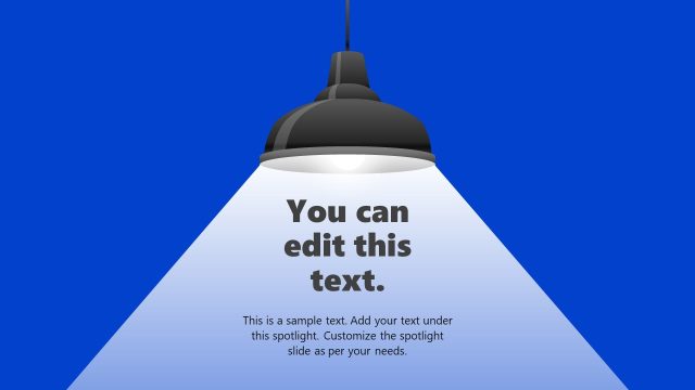 Spotlight Diagram Slide with Blue Background