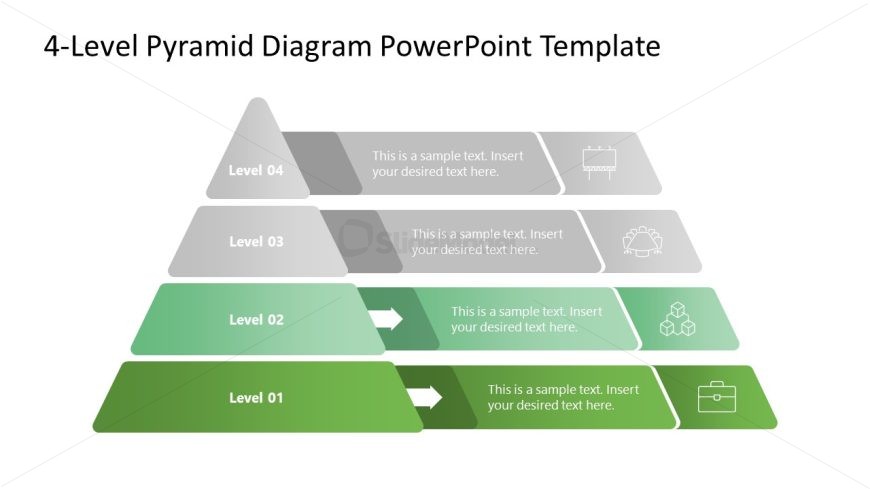 4-Level Pyramid Diagram Presentation Template
