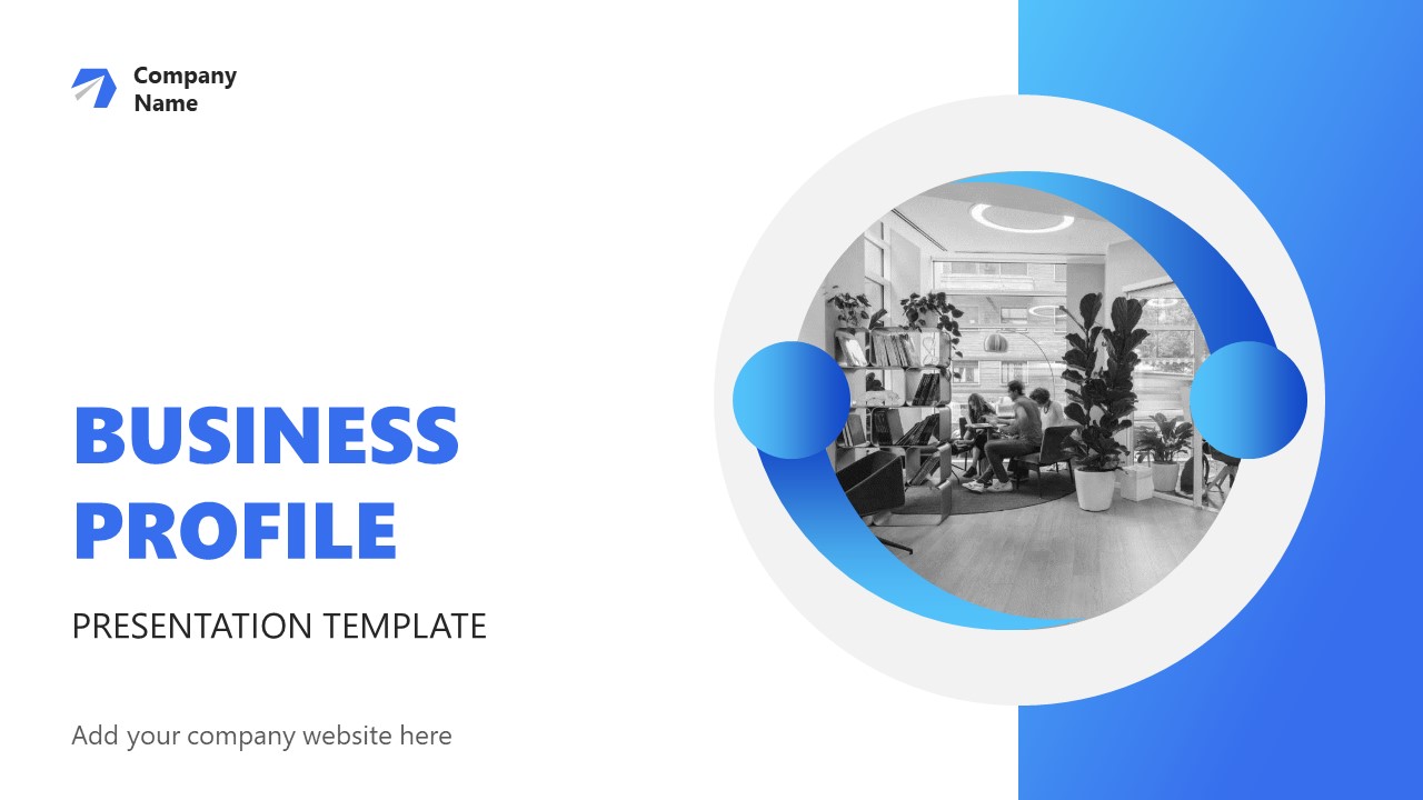 Editable Title Slide for Business Profile Presentation