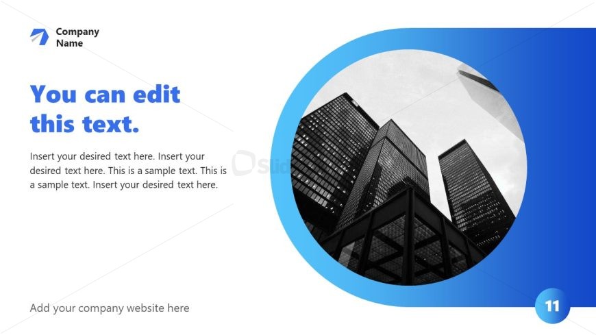 Business Profile Template - Creative Section Slide