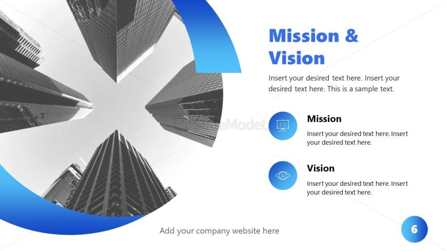 Editable Mission and Vision Slide Template