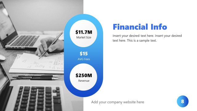Financial Info Slide with Bold Digits