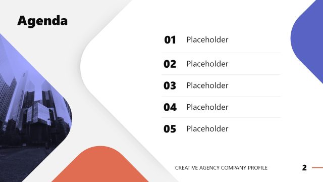 Agenda Slide for Creative Agency Company Profile