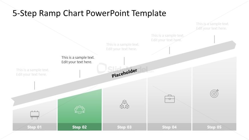 Ramp Chart Slide with Arrow - Editable PPT Template