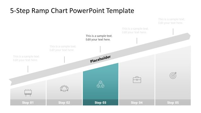 5 Step Ramp Chart Editable Figure with Text Boxes