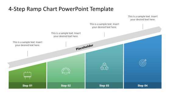 4-Step Ramp Chart PowerPoint Template
