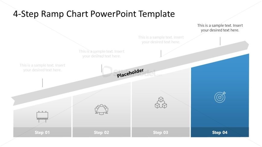 Four Segment Ramp Chart Slide Template